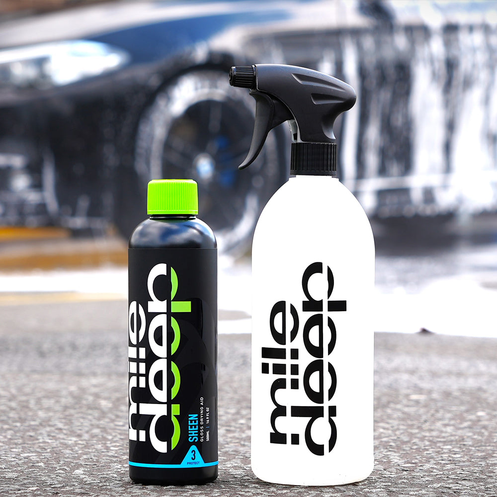 sheen gloss car drying aid with plastic spray bottle